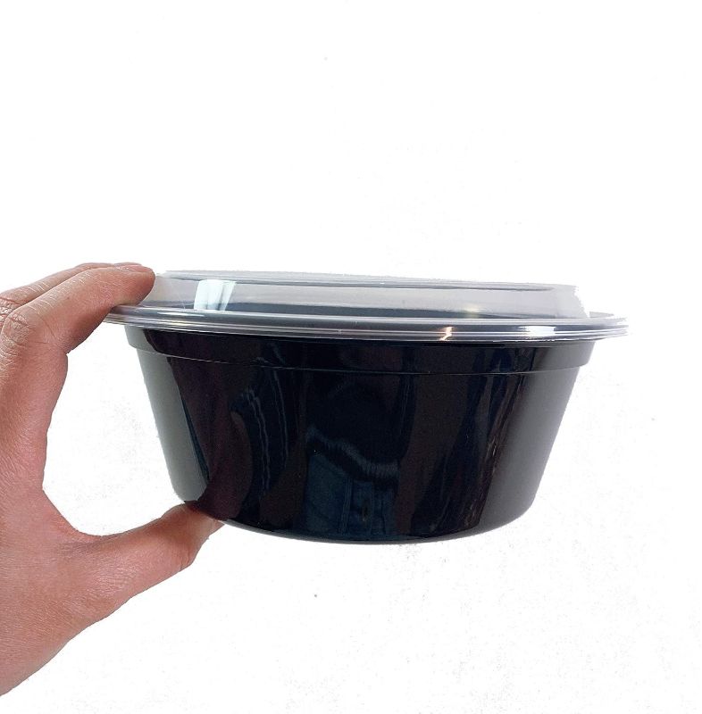 Photo 1 of 50 sets 32oz Round Food Containers Meal Prep Microwavable Reusable Plastic BPA Free
