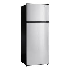 Photo 1 of 7.1 cu. ft. Vissain Top Freezer Refrigerator in Stainless Steel Look
