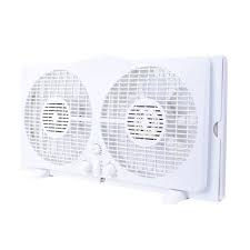 Photo 1 of 9 inch Twin Window Fan 3-Speed Adjustable from 24 to 34 in. Built-in Thermostat

