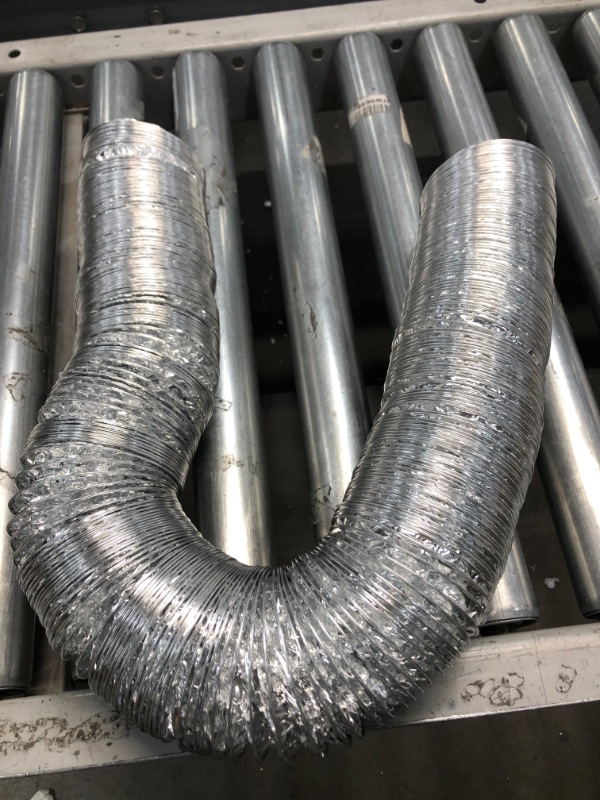 Photo 2 of 3" Inch Aluminum Hose Flexible Air Duct Pipe for Rigid HVAC Flex Ductwork - 25' Feet Long
