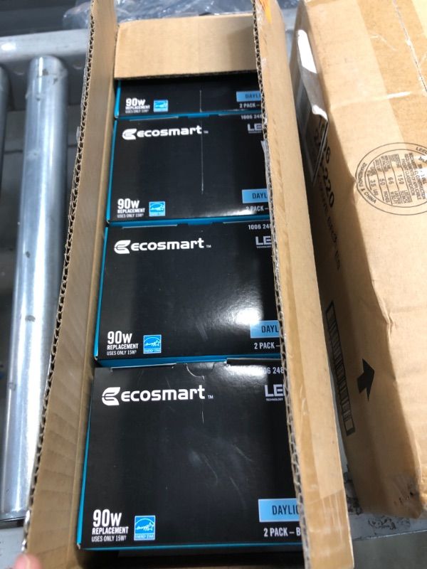 Photo 1 of 90-Watt Equivalent BR30 Dimmable ENERGY STAR LED Light Bulb Daylight (4-Pack)
