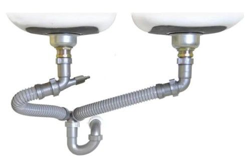 Photo 1 of 1-1/2 in. All-in-One Drain Kit for Double Bowl Kitchen Sinks
