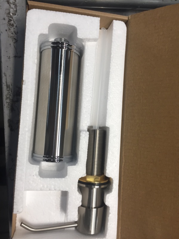 Photo 1 of 10 oz. Kitchen Soap Dispenser in Stainless Steel
