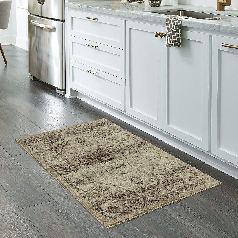 Photo 1 of 
Maples Rugs Distressed Lexington Kitchen Rugs Non Skid Accent Area Floor Mat [Made in USA], 2'6 x 3'10, Brown/Neutral
Size:2 ft 6 in x 3 ft 10 in
Color:Brown/Neutral