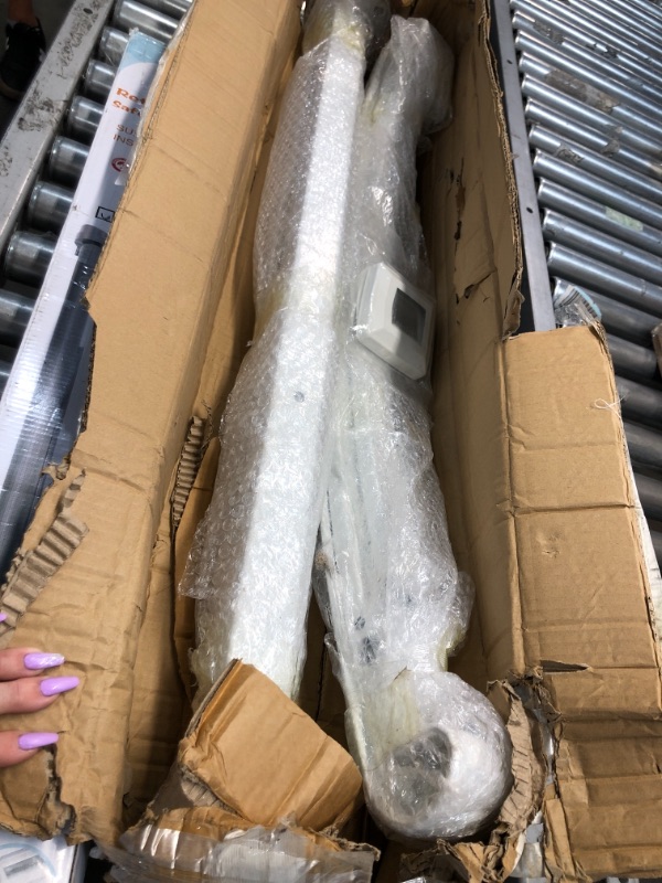 Photo 1 of 
3 Step Handrail,Mattle Wrought Iron Handrail 1 or 3 Step,Stair Rail with Installation Kit, Hand Rails for Outdoor Steps,White