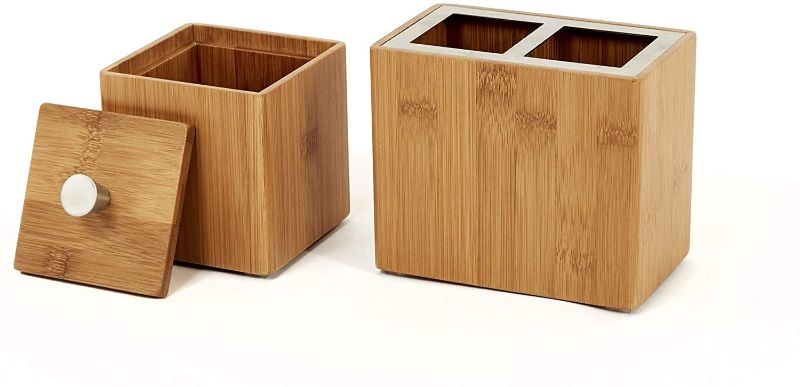 Photo 2 of 
Seville Classics Box Utensil & Kitchen Tool Holder Storage Organizer, Bathroom Set, Bamboo
Size:Bathroom Set