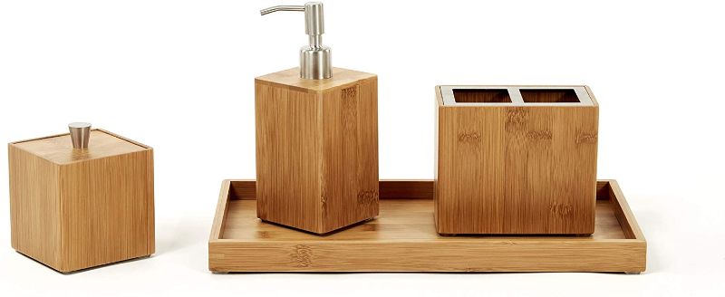 Photo 1 of 
Seville Classics Box Utensil & Kitchen Tool Holder Storage Organizer, Bathroom Set, Bamboo
Size:Bathroom Set