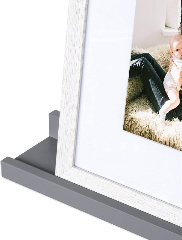 Photo 1 of Wallniture Denver 46 Inch Floating Wall Shelf, Narrow Wood Picture Ledge Shelf, GREY