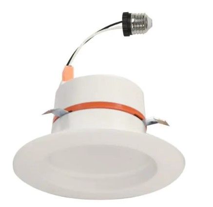 Photo 1 of 4 in. Color Temperature Selectable Integrated LED Recessed CEC-T20 Trim (4-Pack)