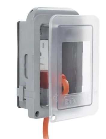 Photo 1 of 3-Gang Extra Duty Non-Metallic Low Profile While-In-Use Weatherproof Horizontal/Vertical Receptacle Cover, Gray