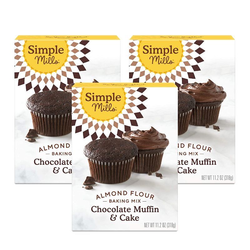 Photo 1 of 
Roll over image to zoom in
Simple Mills Almond Flour Baking Mix, Gluten Free Chocolate Cake Mix, Muffin pan ready, Made with whole foods (Packaging May Vary) , 11.2 Ounce (Pack of 3)