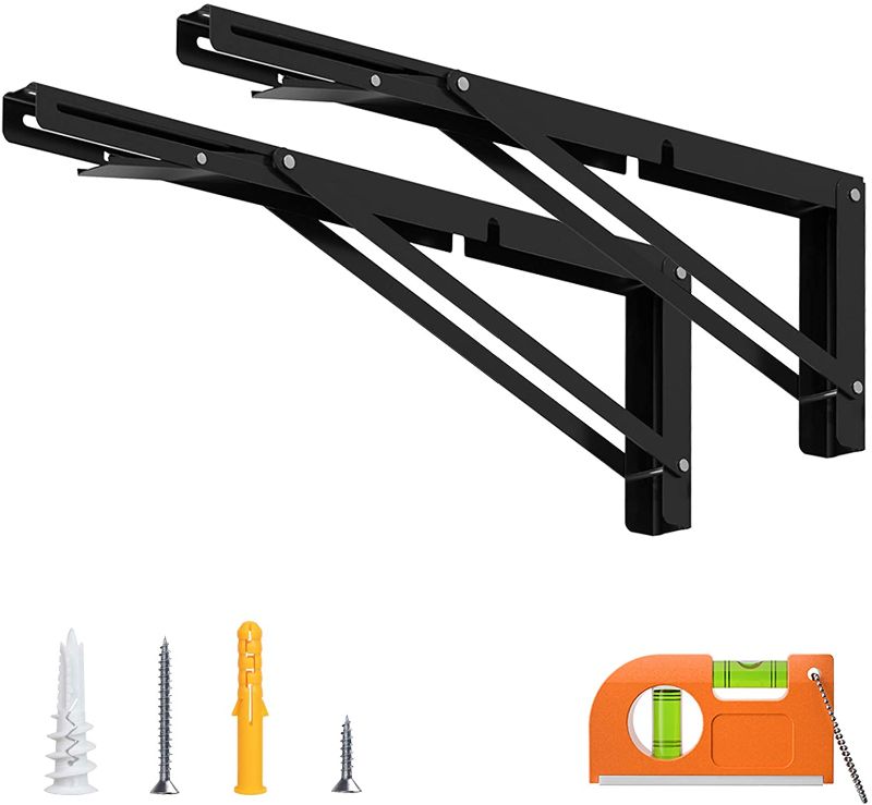 Photo 1 of 
LuckIn Sturdy Folding Shelf Bracket 20 Inch, Stainless Steel Collapsible Bracket for Wall Mount Fold Down Table Workbench and RV, Heavy Duty Locking Hinges...
Size Name:20 Inch