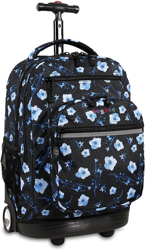 Photo 1 of 
J World New York Sundance Rolling Backpack Girl Boy Roller Bookbag, Night Bloom, One Size
Size:One Size
Color:Night Bloom