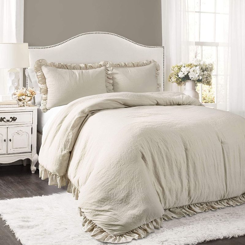 Photo 1 of 
Lush Decor Wheat Reyna Comforter Ruffled 3 Piece Set with Pillow Sham King Size Bedding
Size:King
Color:Wheat