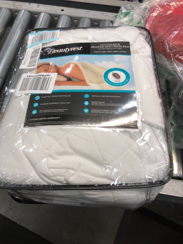 Photo 2 of Cotton Blend Heated Mattress Pad - Beautyrest T XL