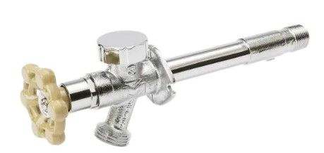 Photo 1 of 1/2 in. x 3/4 in. x 6 in. MPT/SWT x MHT Brass Anti-Siphon Frost Free Sillcock Valve with Multi-Turn Operation