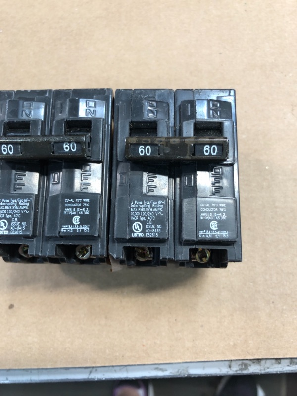 Photo 2 of 2 MP260 60-Amp Double Pole Type MP-T Circuit Breaker