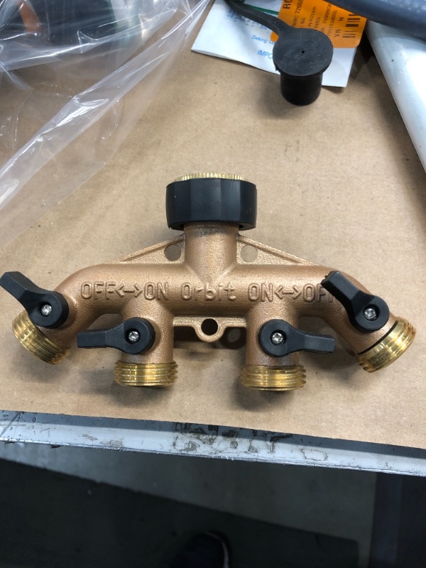 Photo 2 of 4-Outlet Brass Hose Faucet Manifold