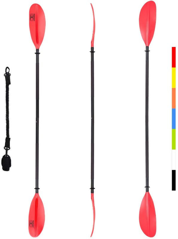 Photo 1 of 
OCEANBROAD Kayak Paddle 218cm/86in - 230cm/90.5in - 241cm/95in Alloy Shaft Kayaking Boating Oar with Paddle Leash 1 Paddle
Color:Red