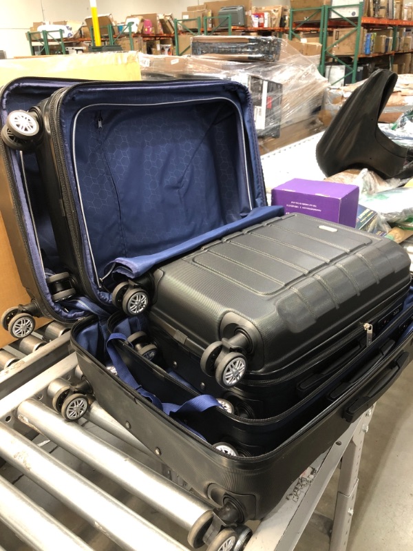 Photo 2 of 
SHOWKOO Luggage Sets Expandable PC+ABS Durable Suitcase Double Wheels TSA Lock 3pcs Black