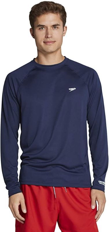 Photo 1 of Speedo Men's UV Swim Shirt Easy Long Sleeve Regular Fit