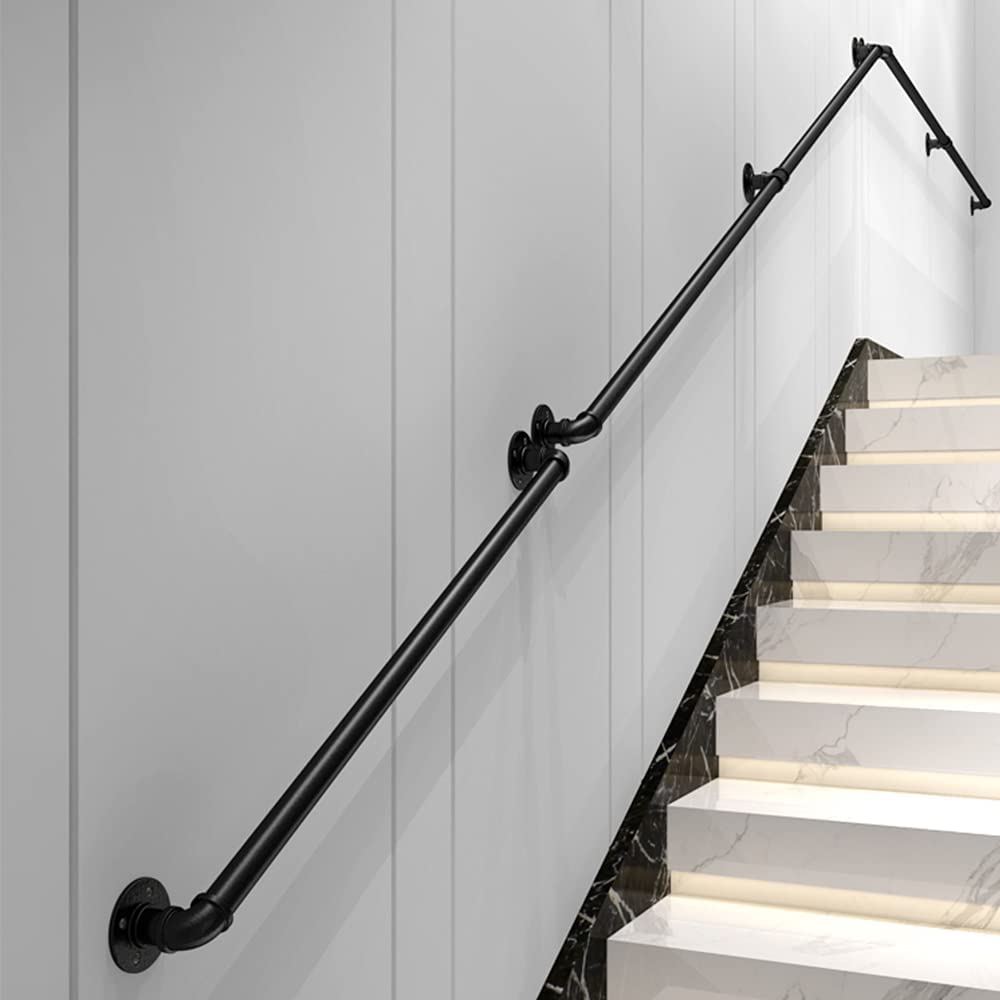 Photo 1 of 
Welpettie 4FT Staircase Handrail Industrial No-Slip Black Pipe with 2 Wall Mount Supports Rustic Pipe Handle Stair Railing Indoor Outdoor Stairs Porch Deck...
Size Name:4FT