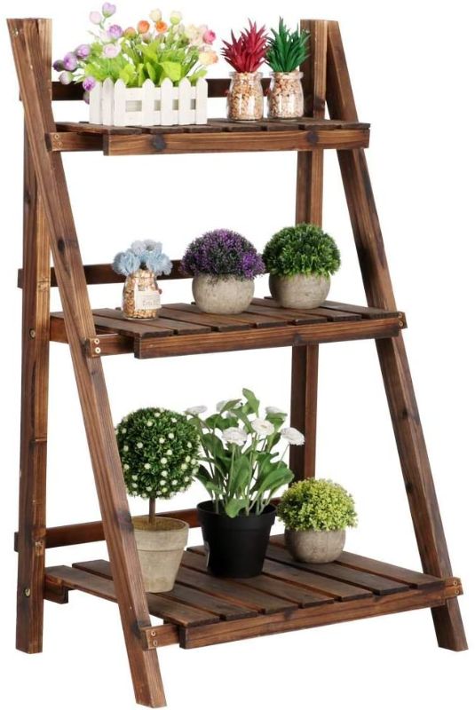 Photo 1 of 
Yaheetech Foldable Tiered Fir Wood Plant Stands Ladder Shelf Flower Pot Display Folding Multi Shelves Fancy Magazine Holder Storage Shelf Space Saver...
Size:3 Tier