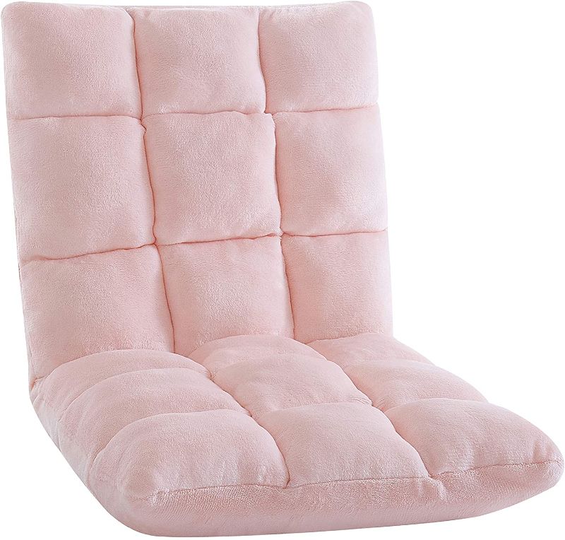 Photo 1 of 
Urban Shop Tufted Plush Adjustable Gaming Lounge Floor Chair, Blush
Color:Blush