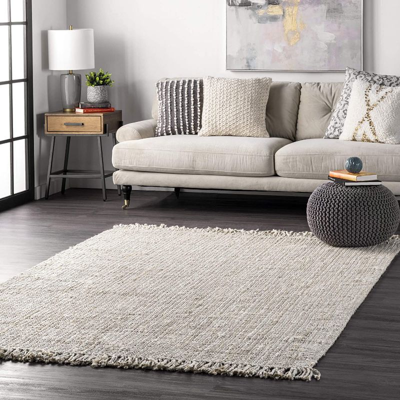 Photo 1 of 
nuLOOM Hand Woven Chunky Natural Jute Farmhouse Area Rug, 5 ft x 7 ft 6 in, Off-white
Size:5 ft x 7 ft 6 in
Color:Off-white