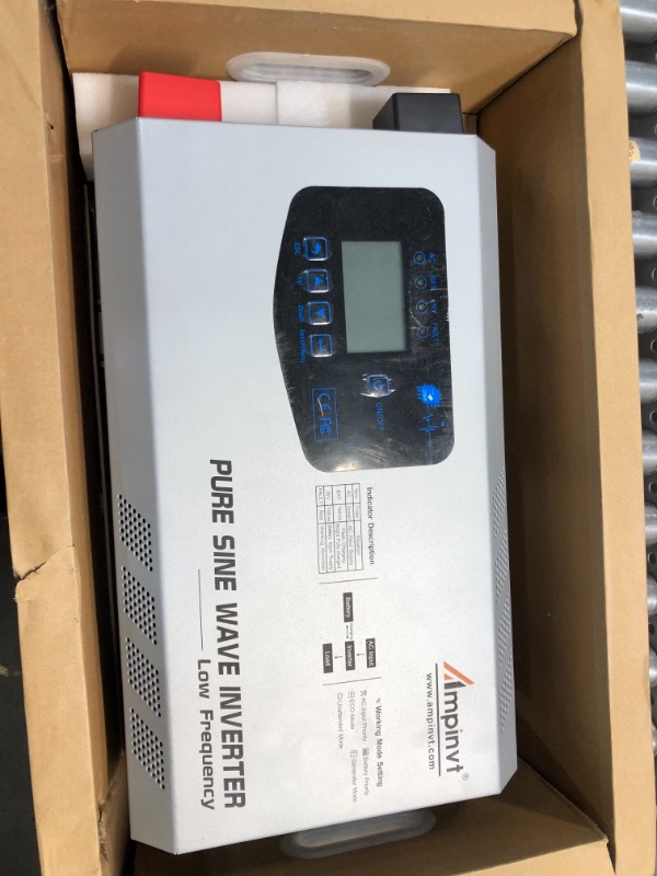 Photo 3 of 3000W Peak 9000W Pure Sine Wave Power Inverter DC 24V AC to 120V with Battery AC Charger ,Off Grid Solar Inverter, Low Frequency RV Inverter
