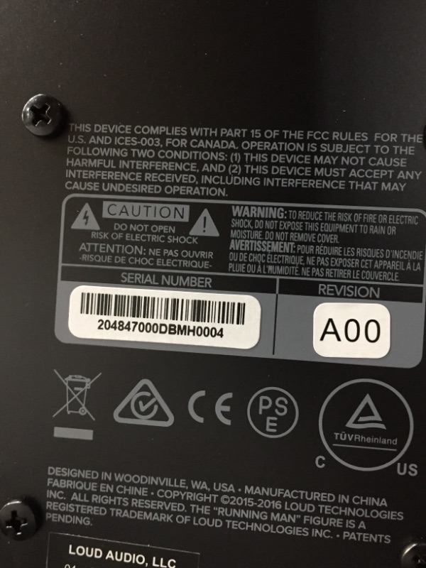 Photo 3 of ******* PARTS ONLY*******Mackie MR Series, Studio Subwoofer 10-Inch Professional-Grade with 120 Watts of class A/B Amplification, Powered (MRS10)
