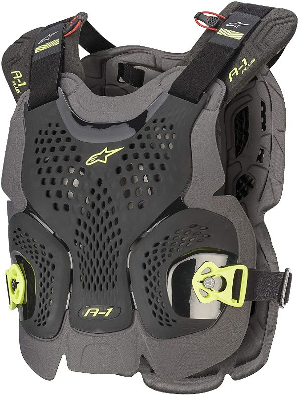 Photo 1 of Alpinestars Unisex-Adult A-1 Plus Chest Protector Blk/Anth/Fluo YLW Md/Lg (Multi, one_Size)
