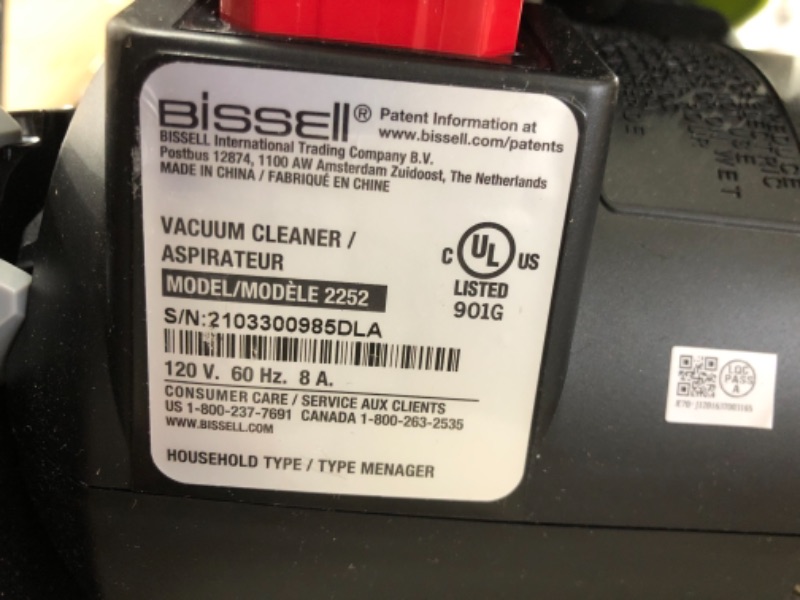 Photo 2 of BISSELL 2252 CleanView Swivel Upright Bagless Vacuum Carpet Cleaner, Green Pet
