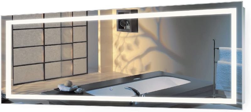 Photo 1 of  Large 72 Inch X 30 Inch LED Bathroom Mirror | Lighted Vanity Mirror Includes Dimmer & Defogger | Wall Mount Vertical or Horizontal Installation
