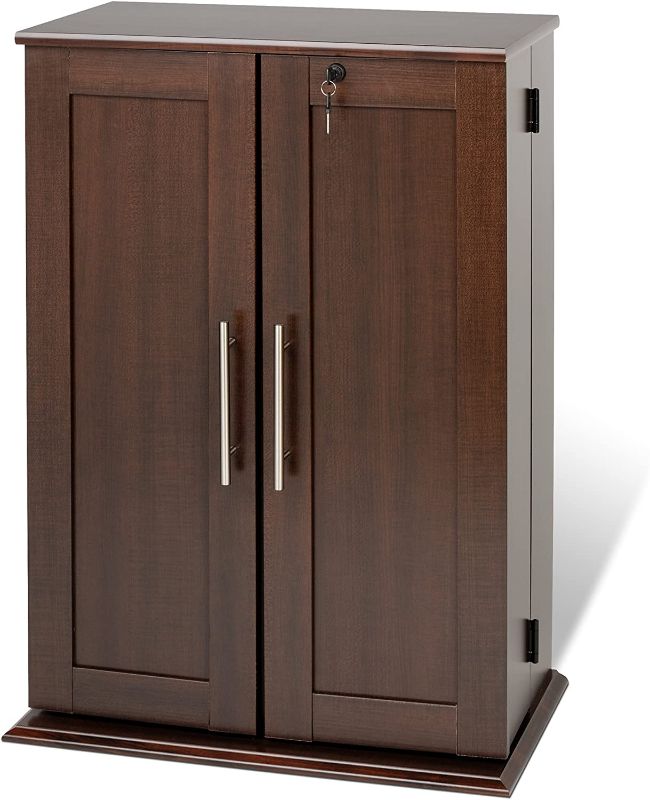 Photo 1 of PREPAC Espresso Locking Media Storage Cabinet with Shaker Doors
