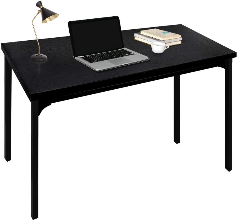 Photo 1 of Simple Deluxe 47 Inch Computer Desk for Home Office Table Working, Studying, Writing or Gaming, Modern Design, Simple Style, Black
