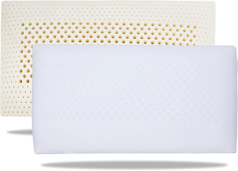 Photo 1 of 100% Talalay Latex Pillow, Extra Soft Latex Pillow for Sleeping (Queen Size)