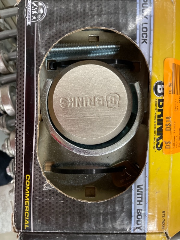 Photo 1 of Brinks 672-74232 Commercial Combination Puck Lock and Round Hasp