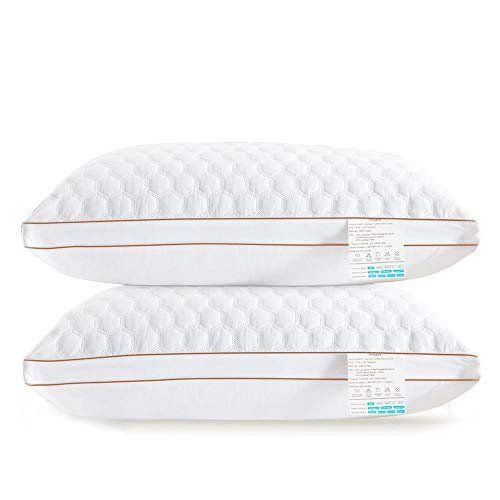 Photo 1 of beegod Pillows for Sleeping, Quality Bed Pillows Super Soft & Comfortable Relief Migraine & Neck Pain Pillow Good for Side and Back Sleeper (2 Pack-16 x 24 inch)
