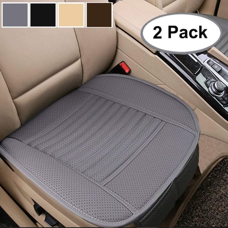 Photo 1 of Big Ant 2 Pack Car Seat Cushions Interior Seat Covers Cushion Pad Mat for Auto Supplies Office Chair with Breathable PU Leather(Gray)
