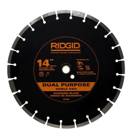 Photo 1 of 14 in. Dual-Purpose Walk-Behind Saw Diamond Blade
