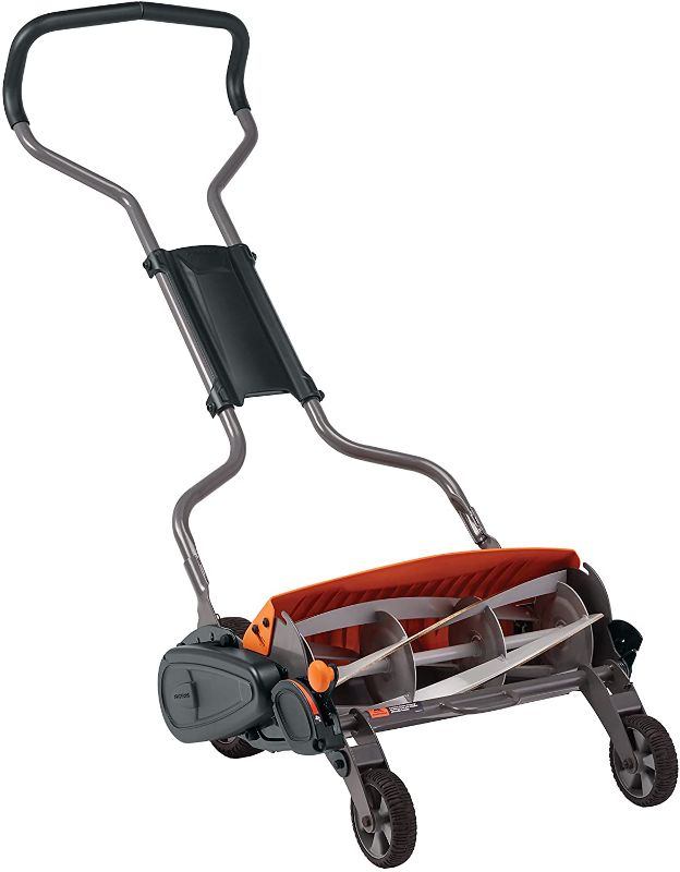 Photo 1 of 18 in. Cut Manual Push Non-Electric Walk Behind Reel Mower