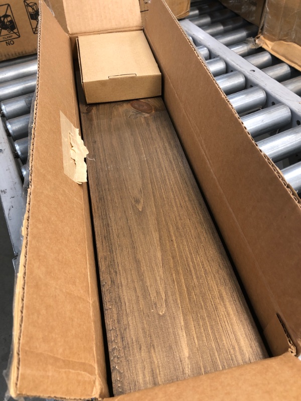 Photo 1 of ***PREVIOUSLY OPENED***
Floating Shelves Rustic Wood Wall Shelf USA Handmade | Set of 2 (Dark Walnut, 24" x 5.5")
