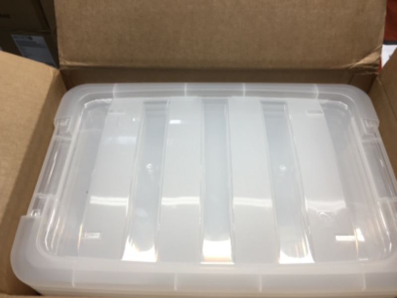 Photo 2 of 6-pack Clear Plastic Storage Bin Tote Organizing Container with Durable Lid and Secure Latching Buckles