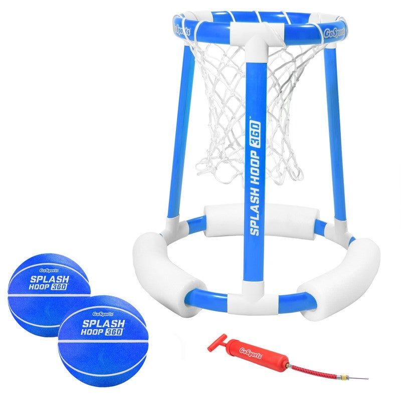 Photo 1 of GoSports Splash Hoop 360 Floating Pool Basketball Game Includes Hoop, 2 Balls and Pump
