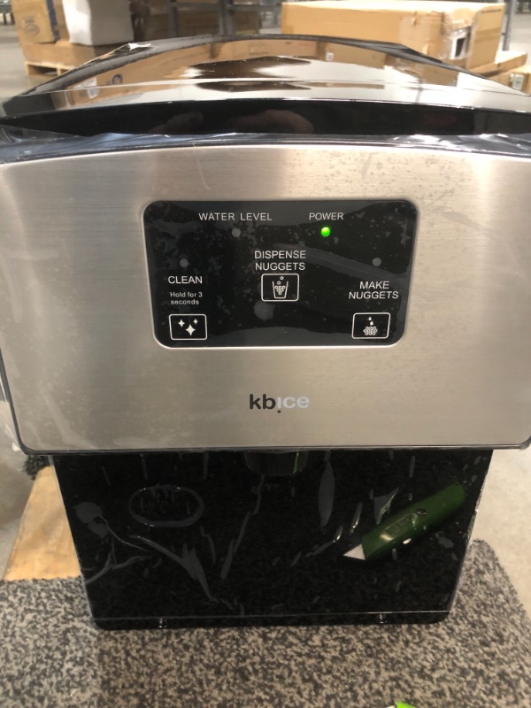 Photo 2 of KBice Self Dispensing Countertop Nugget Ice Maker, Crunchy Pebble Ice Maker, Sonic Ice Maker?Produces Max 30 lbs of Nugget Ice per Day, Stainless Steel Display Panel