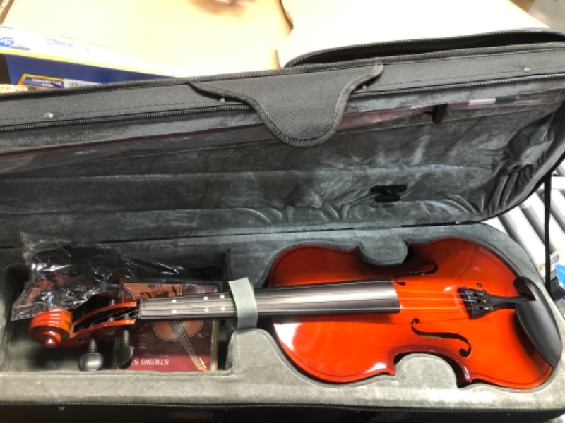 Photo 1 of Eastar Violin 4/4 Full Size for Adults, Violin Set for Beginners Students with Hard Case, Rosin, Shoulder Rest, Bow, and Extra Strings (Imprinted Finger Guide on Fingerboard), EVA-2