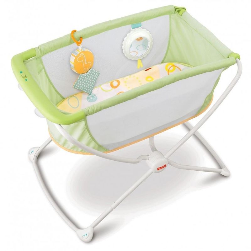 Photo 1 of Fisher-Price Rock with Me Bassinet, Green
