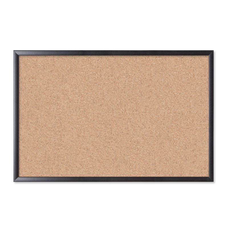 Photo 1 of Symple Stuff Wall Mounted Bulletin Board Wood in Black/Brown, Size 23.0 H X 1.0 D in | Wayfair 301U00-01
