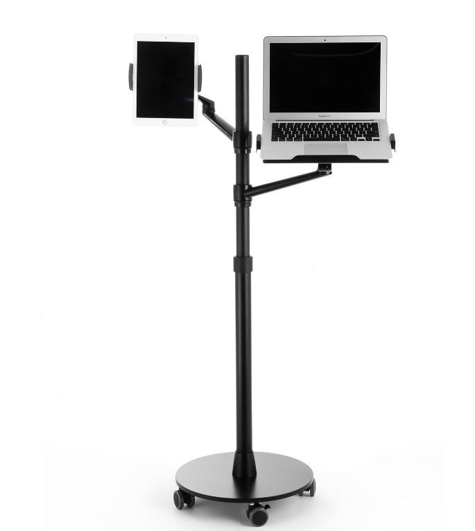 Photo 1 of Rolling Adjustable Laptop & Tablet Stand (UP-9L) Black